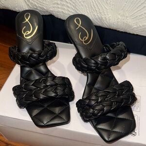 Elegant Black Braided Women's Sandals